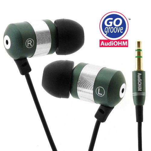 GOgroove audiOHM Ergonomic Earbuds with Interchangeable Noise-Reduction Silicone Ear Pieces