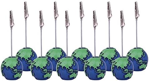 10 Globe Memo Clips with Alligator Clasps for Displaying Photos