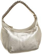 Calvin Klein Medium Slouchy Hobo,White Gold,one size