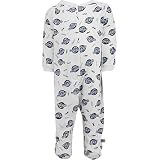 Reebok Utah Jazz White Infant All Over Logo Print Footed Sleeper