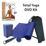 Yoga Set: DVD and 1 Blue 3 Yoga Blocks, 1 EUROPA 68 MAT, 1 strap and bag