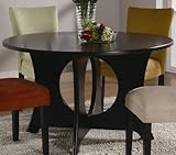 Round Dining Table Circular Cut Out Design Rich Cappuccino Finish