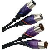 Monster Cable M DJ-X-2M Monster DJ Cables 2 meter pair XLR Male to XLR Female