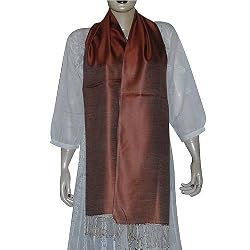 Womens Silk Scarf Designer Accessory 19 x 72 inches (psrf164)