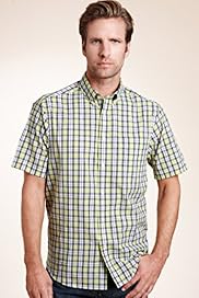 XS Blue Harbour Pure Cotton Picnic Check Shirt