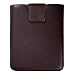 Universal iPad Protective Sleeve, Snap Closure, Genuine Calfskin Leather, Brown