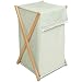 Wood Frame Folding Hamper - Sage Gingham