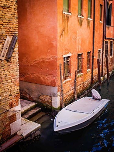 "Canal Speedboat, Venice" Printed on Premium Canvas