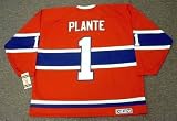 JACQUES PLANTE Montreal Canadiens 1959 CCM Vintage Throwback NHL Hockey Jersey, XL