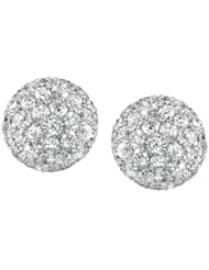 14k White Gold 0.71 Ctw Diamond Pave Stud Earrings