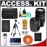 Accessory Kit for Pentax K10D K20D Digital SLR Camera with Tamron 28-80mm and 70-300mm Autofocus Zoom Lens Set + Spare Replacement Battery for Pentax D-LI50 + High Speed USB 2.0 SecureDigital (SD) Card Reader + Deluxe Photo/Video 57' Tripod + Deluxe SLR System Camera Bag/Case