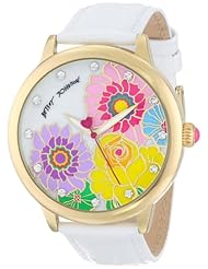 Betsey Johnson Womens BJ00280-12 Analog Display Quartz White Watch