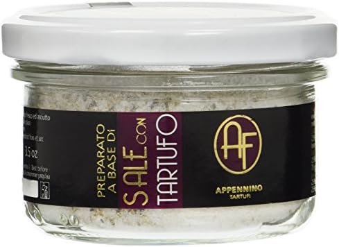 Black Truffle Salt Glass Jar 3.5 Ounce
