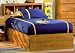 Little Treasures Twin Size Mate's Bed with Bookcase Headboard in Country Pine Finish By SouthShore Furniture
