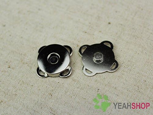 14mm Gunmetal Sew on Magnetic Snaps / Closures / Buttons - 20 Sets