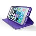 iPhone 6S Case, Cellto PU Leather Wallet Cover Stand and Reversible Magnetic Flap [Lifetime Warranty] Flip Cover for Apple iPhone 6 (2014) / iPhone 6S (2015) - White/Purple