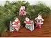 Pack of 8 Retro Santa Vintage Style Christmas Ornaments with Tree Accents 5.5