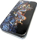 Apple iPhone 4 4S 4G Chinese Dragon Tattoo Art Gloss Smooth Design Case Cover Skin Hard Protector
