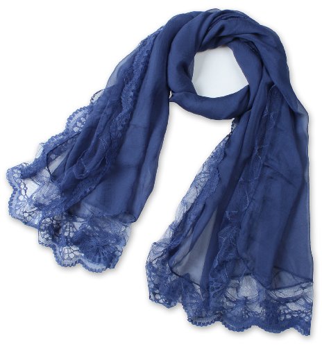 Corciova® Women's Long Lace Imitated Silk Scarf
