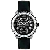 Invicta Men's 6001 Pilot Collection Stainless Steel Black Leather Chronograph Watch