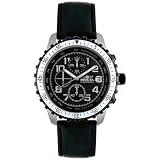 Invicta Men's Pilot Collection Stainless Steel Black Leather Chronograph Watch #6001