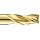 Niagara Cutter DTF310 High-Speed Steel End Mill, General Purpose, Regular Length, TiN Coated, 3 Flutes, Double Square End