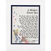 A Gift For A Daycare Provider Or Pre-school Teacher. Touching 8x10 Poem, Double-matted in White Over Blue And Enhanced With Watercolor Graphics.