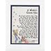 "A Mother's Thank-You" Touching 8x10 Poem, Double-matted in White Over Blue And Enhanced With Watercolor Graphics.