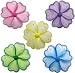 Painted Daisy Flowers Decor 5 piece Flower Set (Pink, Purple, Yellow, Blue, and Green) - hanging nylon nursery bedroom girls room ceiling wall decor, wedding birthday party baby bridal shower