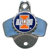 NCAA Illinois Fighting Illini Wall Bottle Opener Insulated Stainless Steel Water Bottle