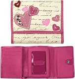Fossil Womens Leather Trifold Wallet - Color of Money Trifold Wallet (Color: Valentine)