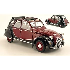 Citroen 2CV Charleston, noire-rot/noire, 1982, Model Car, Miniature d�j� mont�e, Norev 1:18