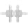 Value Plastics 6PDT210-6 Six-port Double T Style Manifold with 200 series Barbs for 1/16" (1.6 mm) ID Tubing, Natural Polypropylene (25-Pack)