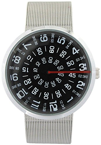 YouYouPifa Unisex Special Design Dial Stainless Steel Quartz Business Wrist Watch (Black) YouYouPifa Unisex Special Design Dial Stainless Steel Quartz Business Wrist Watch (Black)