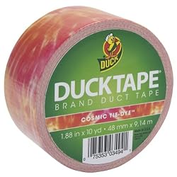 Duck Brand Cosmic Tie-Dye All Purpose Duck Tape, 1.88 Inches x 10 Yard Single Roll (1398228)