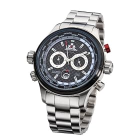 Rothenschild Elite Traveller RS-0603-SGC Chronographe pour Hommes �chelle Gradu�e des Villes R�gable