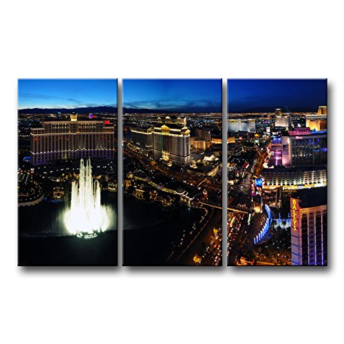 So Crazy Art 3 piece Wall Art Painting Las Vegas Night Pictures Prints