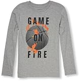 THE CHILDREN'S PLACE(ザ・チルドレンズプレイス) フレーミングバスケットボールグラフィックティ スモーケブ トップス長袖Tシャツ 5～6歳【並行輸入】