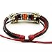 Real Spark Wine Red Fashion Silver Tone Tube Flowewrs Bead Adjustable Length Single Wrap Bracelet (Orange)