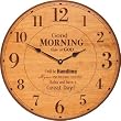 Good Morning This Is God.... Inspirational Carved Wall Clock (17 inch)