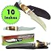 10" Hunting Knife w- Black Leather Sheath