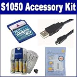 Samsung S1050 Digital Camera Accessory Kit includes: KSD2GB Memory Card, SB257 Charger, SDC-21 Case, USB8PIN USB Cable