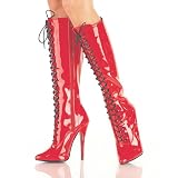 Sexy Boots 6 High Heels Sexy Lace Up Knee Boots