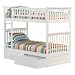 Columbia Twin/Twin Bunk Bed with Under-Bed Drawers - White