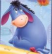 New Disney Happy Eeyore Carpet & Rug Area 40x60" with Non Skid Backing