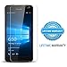 [2 Pack] Microsoft Lumia 650 Glass Screen Protector, OMOTON Tempered-Glass Screen Protector with [2.5D Round Edge] [9H Hardness] [Crystal Clearity] [Scratch-Resistant] [No-Bubble] for Lumia 650