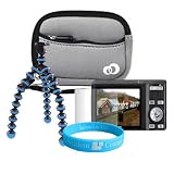 Gray Mini Glove Carrying Case for Casio Exilim EX-Z29 EX-FH100 EX-G1 EX-H10 EX-FC100 EX-S770 + Screen Protector + Tripod + Wisdom * Courage Wristband