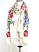 Floral White Pashmina Scarf Shawl