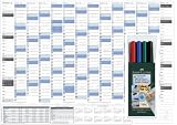 Jahresplaner 2012 Set mit 4 Folienstiften, abwischbar, im extra großem Format von 100 x 70cm mit einseitiger Folienkaschierung und 4 farbigen Folienschreibern . Wandkalender in bester Material und Druckqualität.