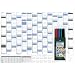 Jahresplaner 2012 Set mit 4 Folienstiften, abwischbar, im extra gro�em Format von 100 x 70cm mit einseitiger Folienkaschierung und 4 farbigen Folienschreibern . Wandkalender in bester Material und Druckqualit�t.